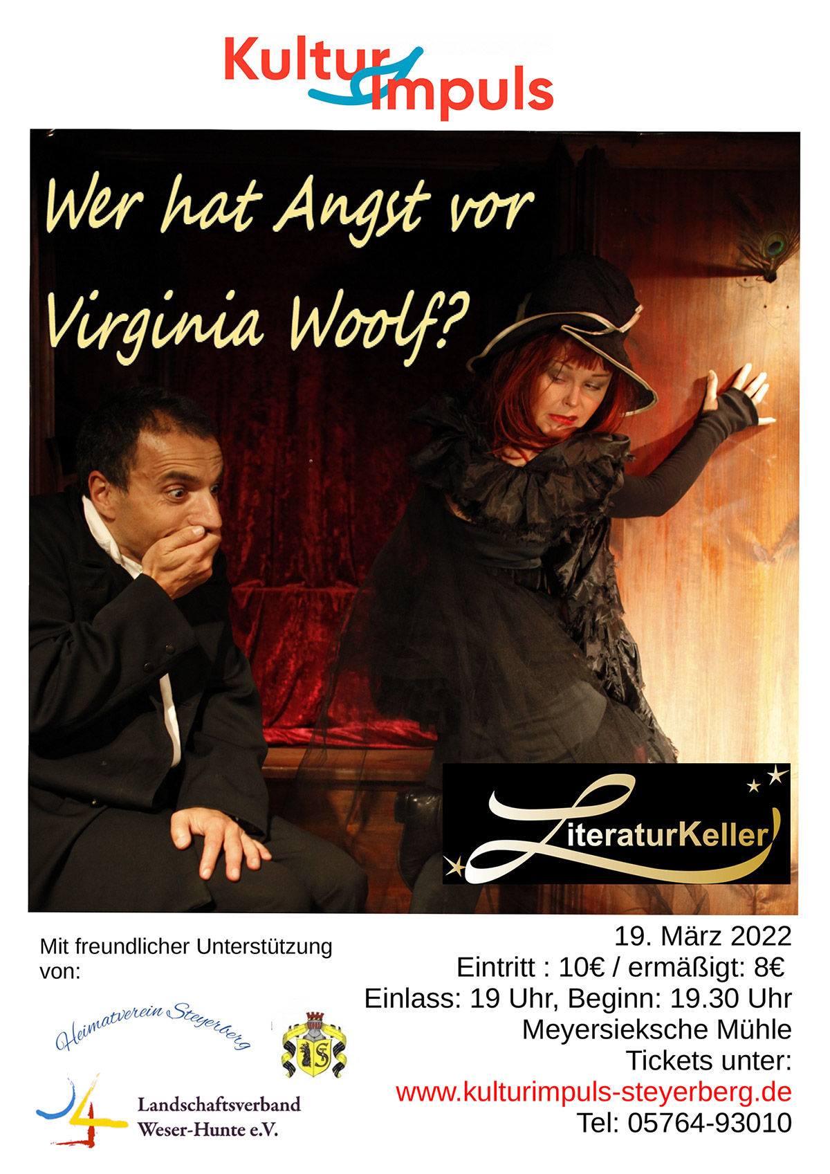 Plakat Theatervorstellung am 19. März 2022